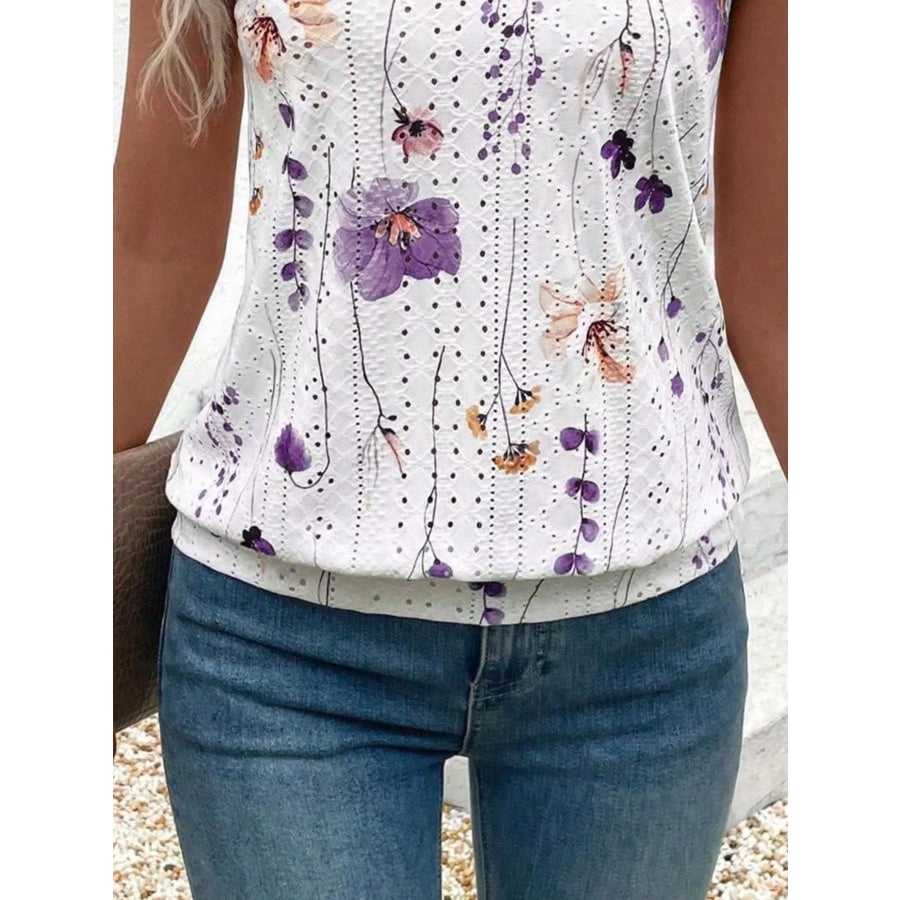 Floral Print V-Neck Casual Cami Apparel and Accessories