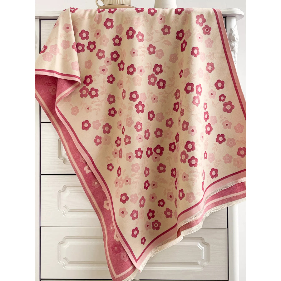Floral Print Warm Winter Scarf Apparel and Accessories