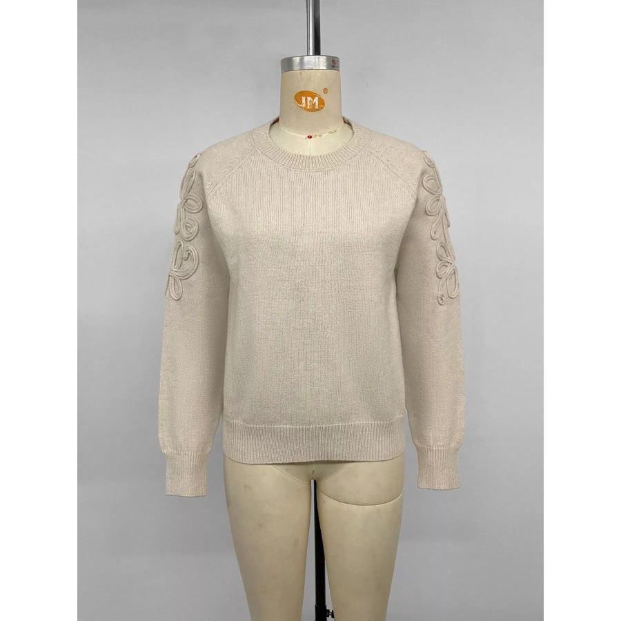 Floral Raglan Sleeve Sweater Apparel and Accessories