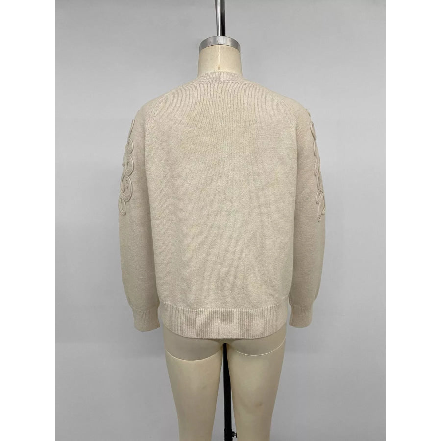 Floral Raglan Sleeve Sweater Apparel and Accessories