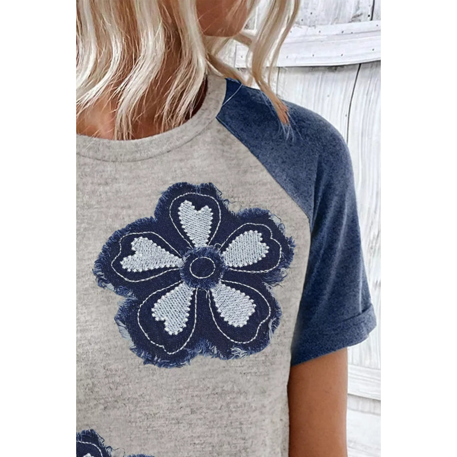 Floral Raglan Sleeve T-Shirt Apparel and Accessories