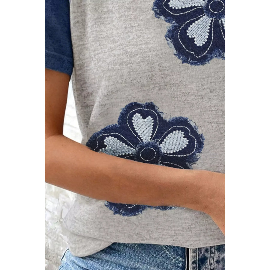 Floral Raglan Sleeve T-Shirt Apparel and Accessories