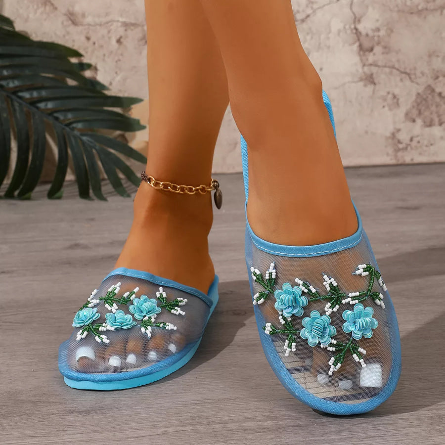 Floral Round Toe Sandals Apparel and Accessories