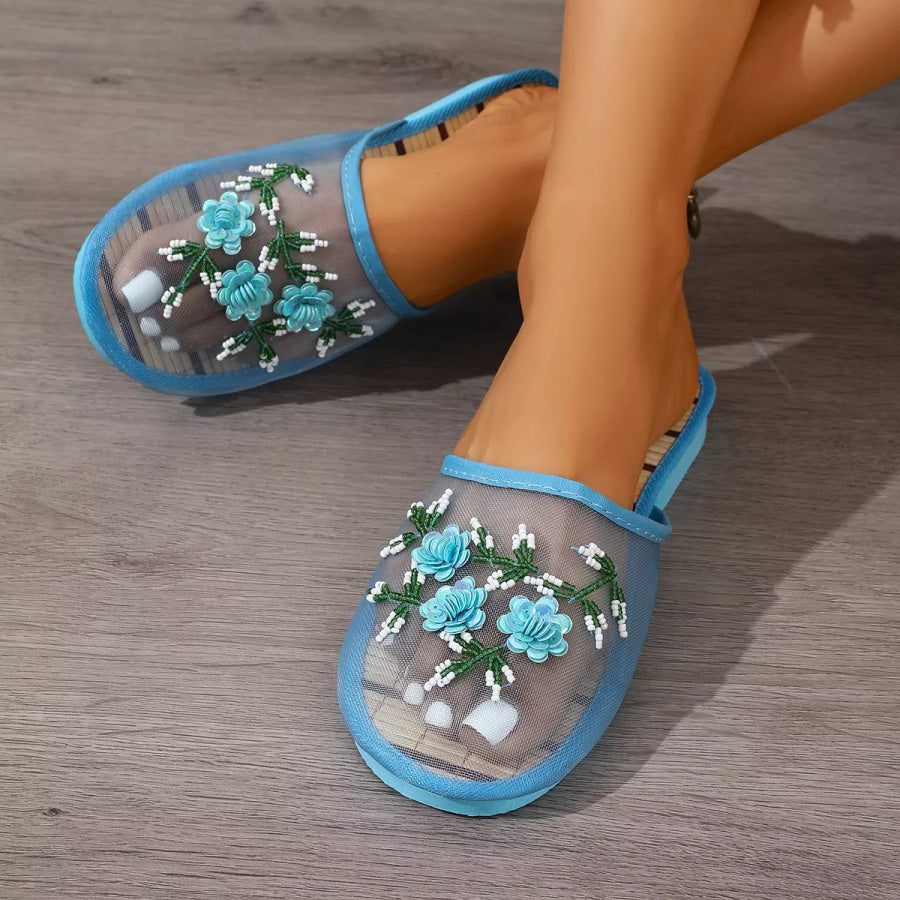 Floral Round Toe Sandals Apparel and Accessories