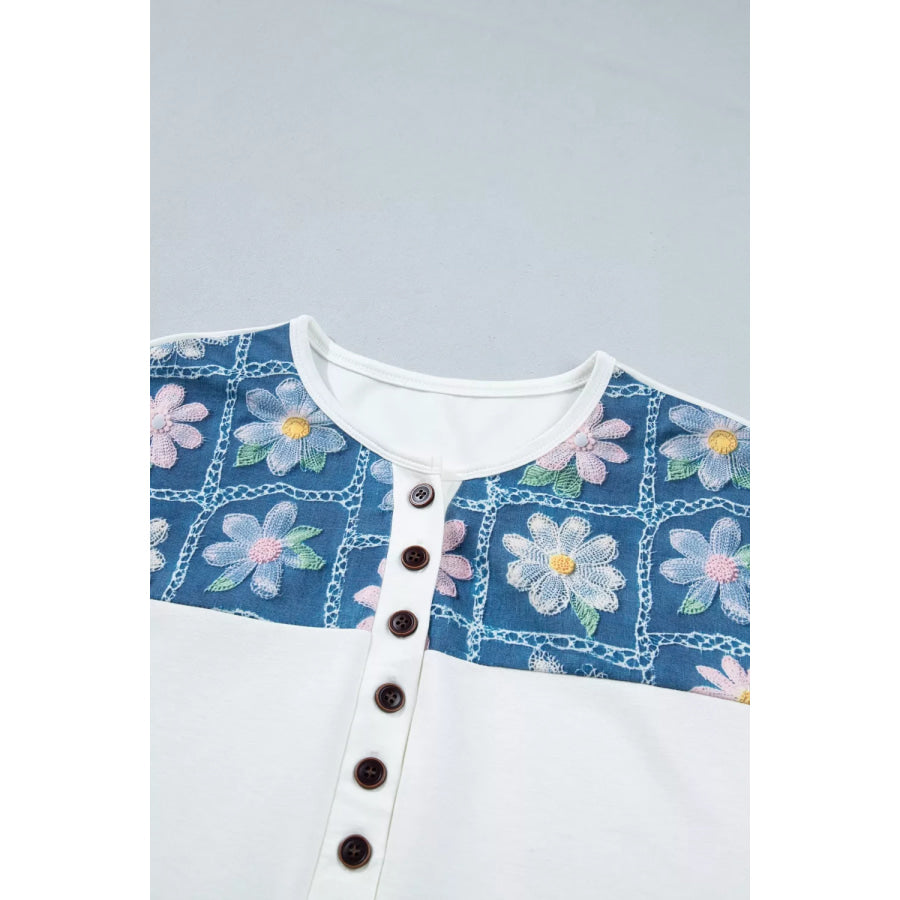 Floral Short Sleeve T-Shirt Apparel and Accessories