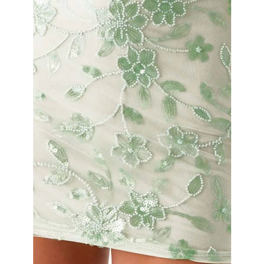 Floral Textured Strapless Mini Dress Apparel and Accessories