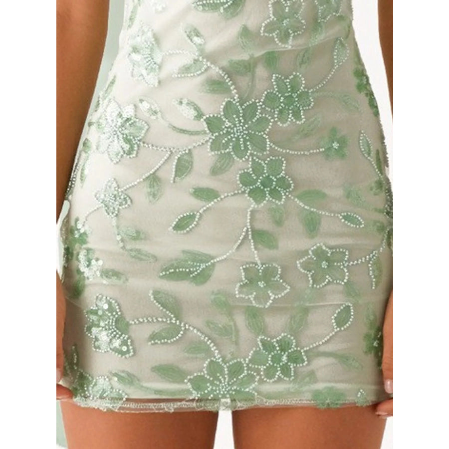Floral Textured Strapless Mini Dress Apparel and Accessories