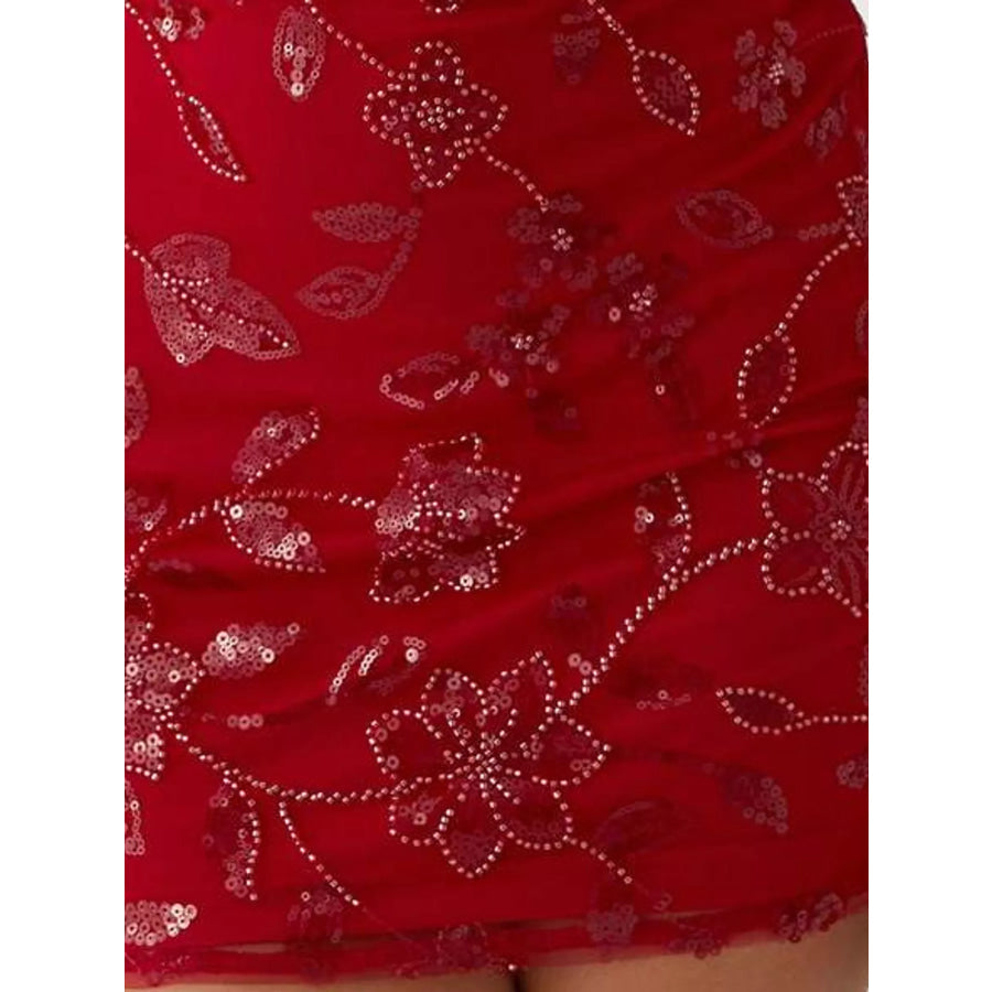 Floral Textured Strapless Mini Dress Apparel and Accessories