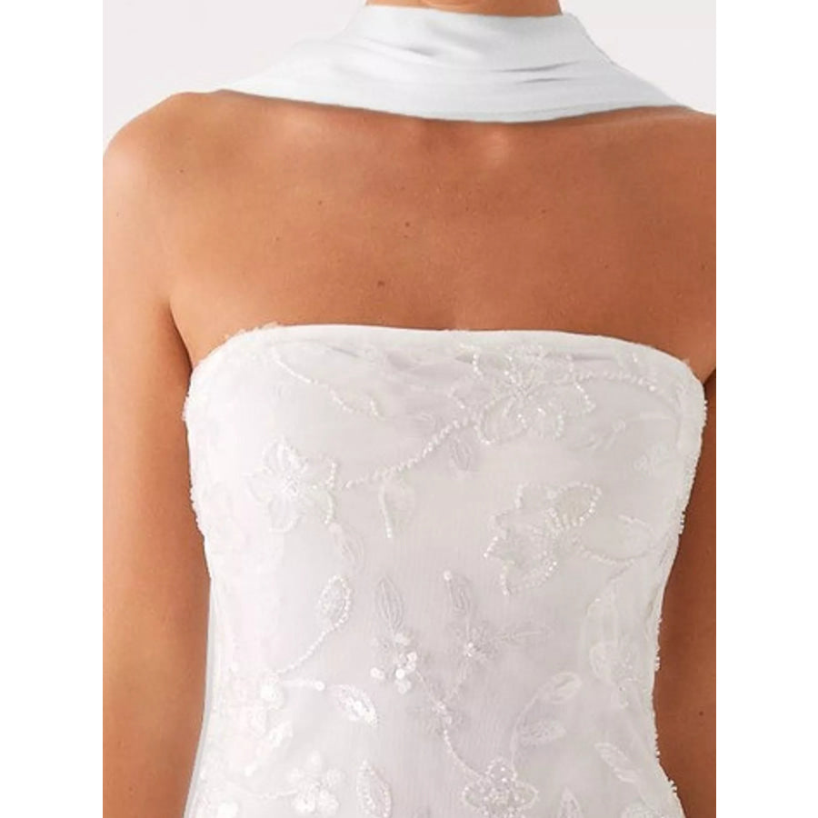 Floral Textured Strapless Mini Dress Apparel and Accessories