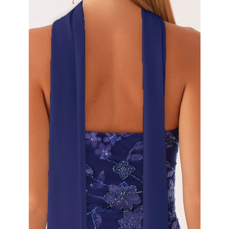 Floral Textured Strapless Mini Dress Apparel and Accessories