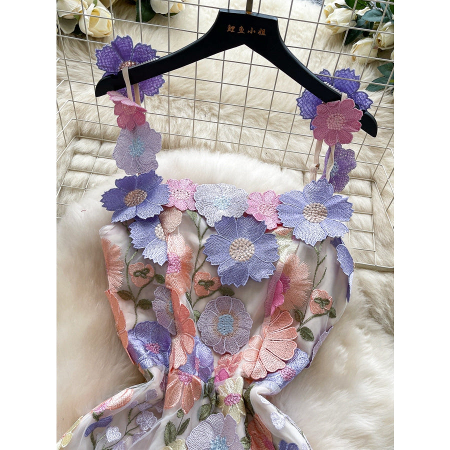Floral Tie Waist Mini Dress Apparel and Accessories