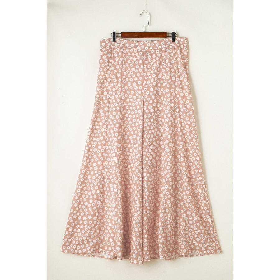 Floral Wide Leg Pants Apparel and Accessories
