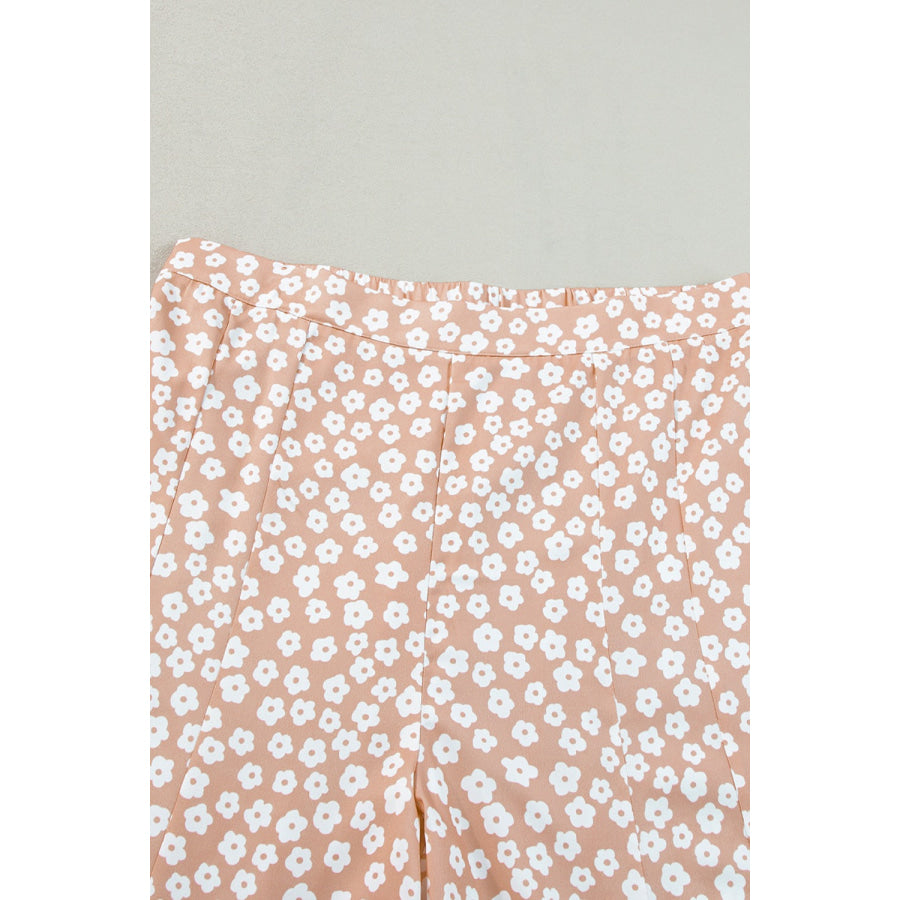 Floral Wide Leg Pants Apparel and Accessories