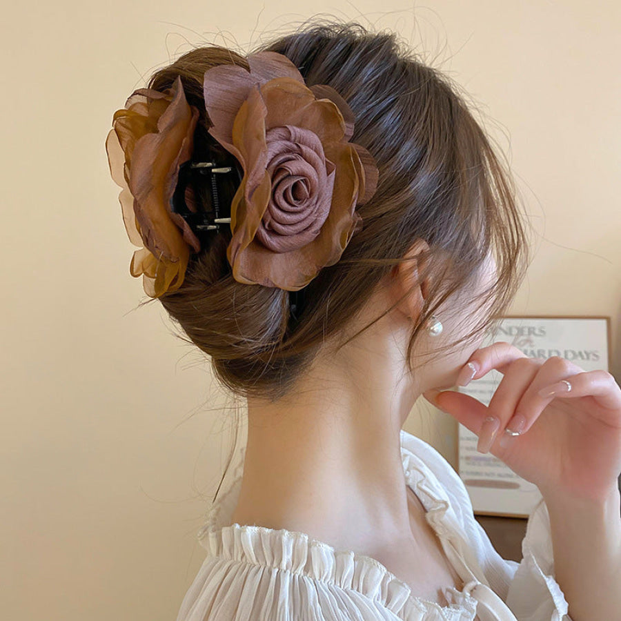 Flower Acrylic Hair Claw Clip Apparel and Accessories