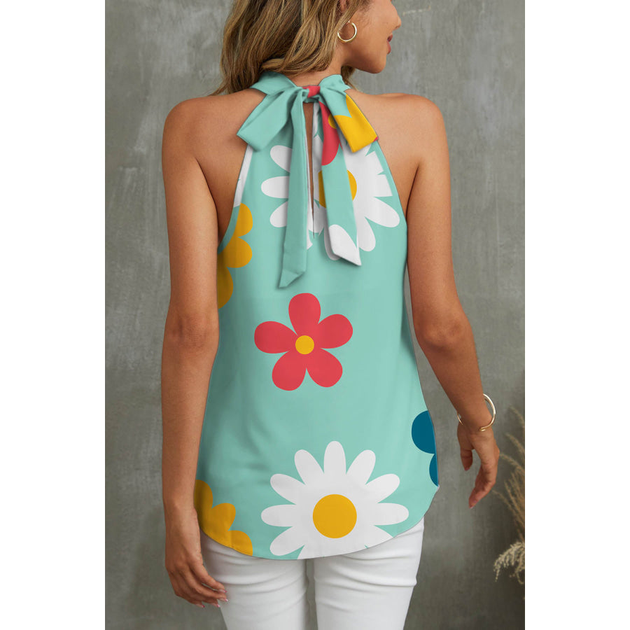 Flower Grecian Neck Tank Apparel and Accessories