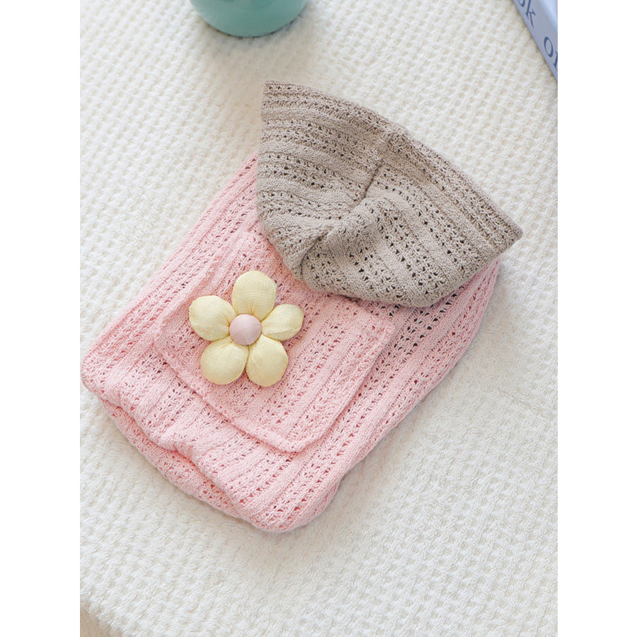 Flower Knitted Pet Hoodie Apparel and Accessories