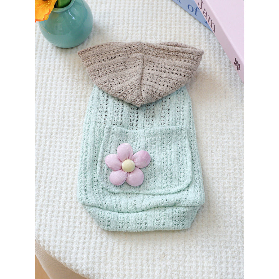 Flower Knitted Pet Hoodie Apparel and Accessories