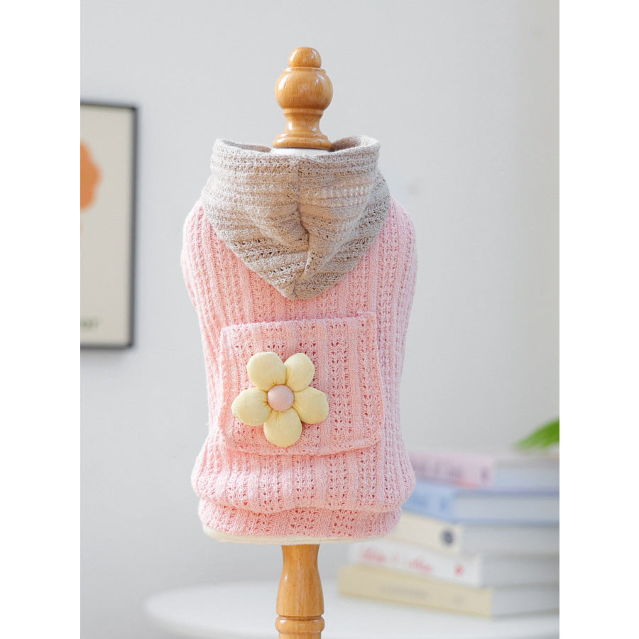 Flower Knitted Pet Hoodie Apparel and Accessories
