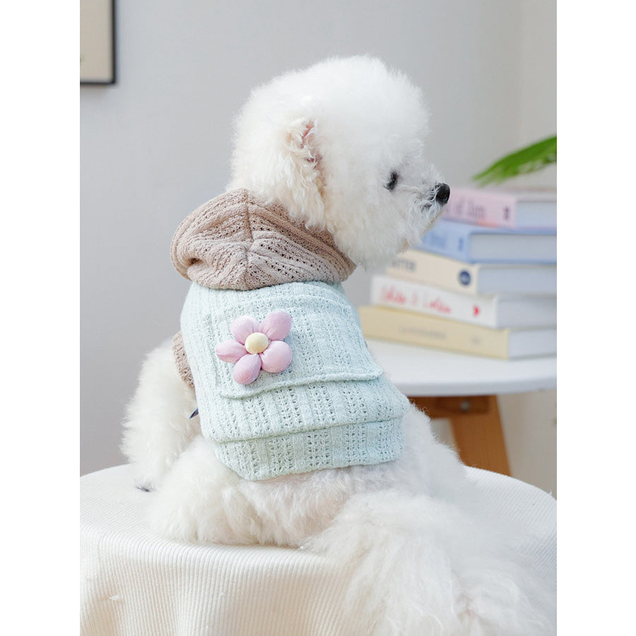 Flower Knitted Pet Hoodie Apparel and Accessories
