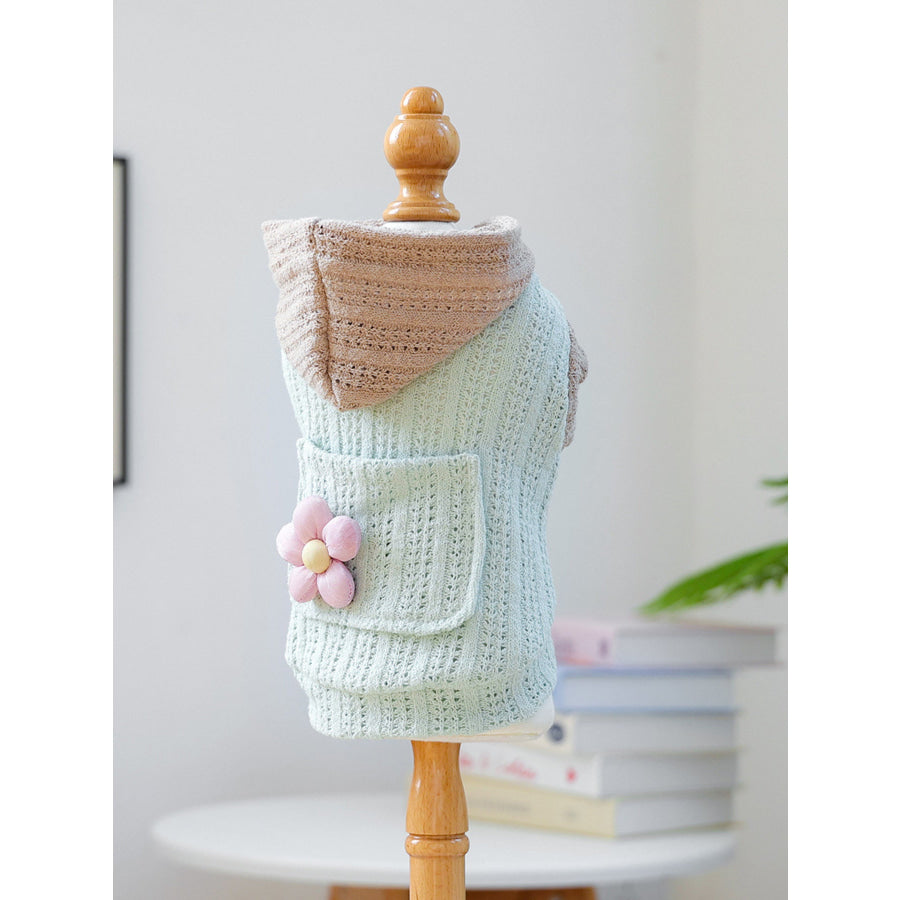 Flower Knitted Pet Hoodie Apparel and Accessories