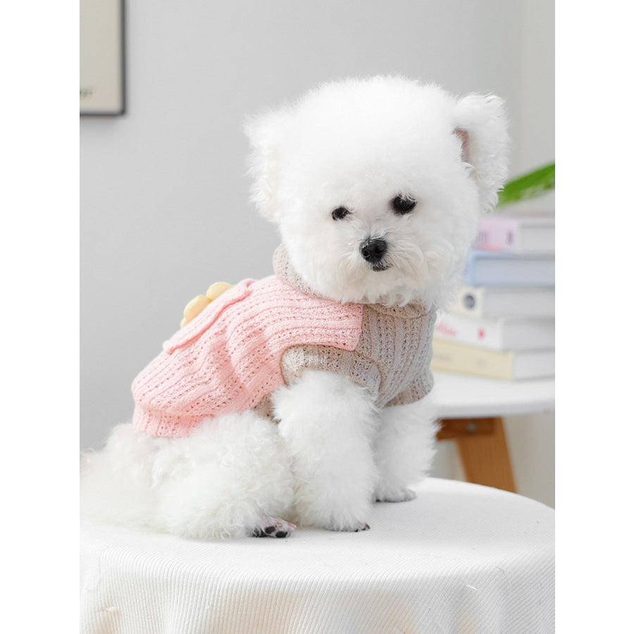 Flower Knitted Pet Hoodie Apparel and Accessories