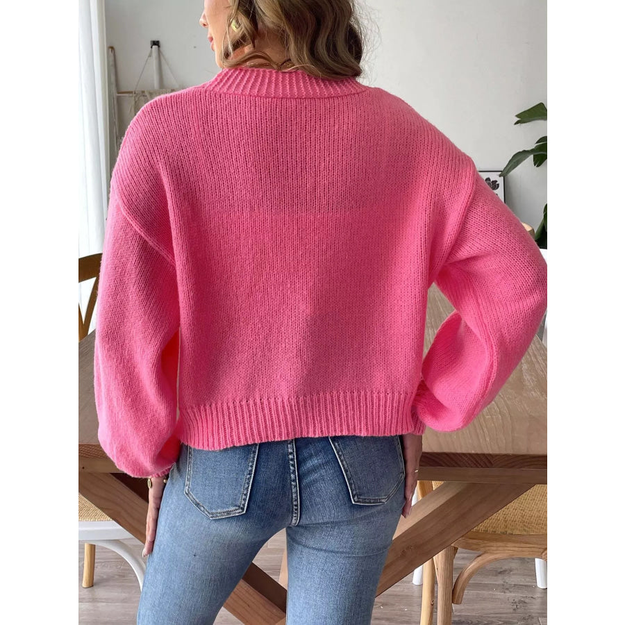 Flower Open Front Cardigan Apparel and Accessories