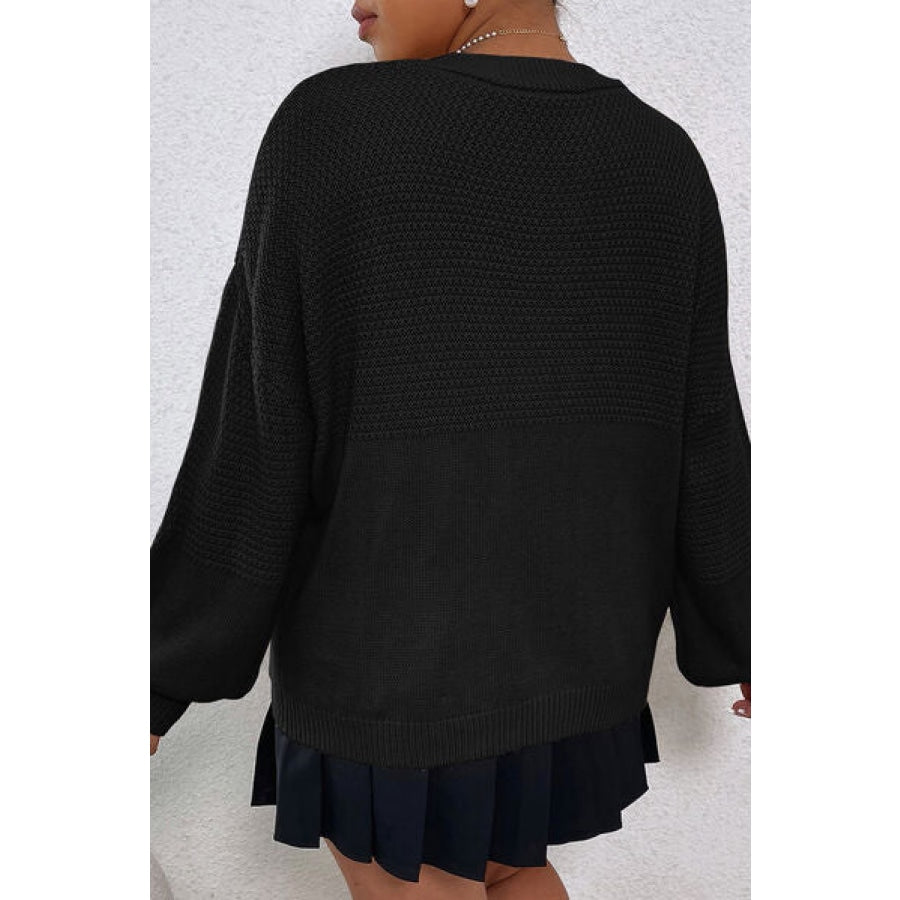 Flower Open Front Dropped Shoulder Cardigan Clothing