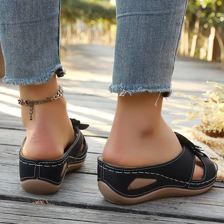 Flower Open Toe Wedge Sandals Apparel and Accessories