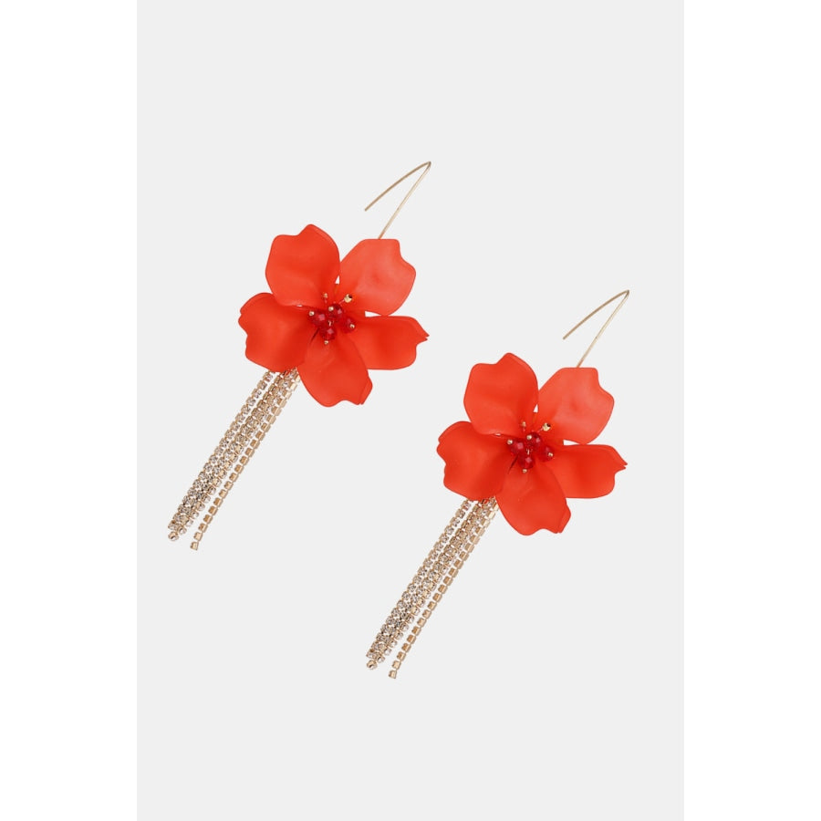 Flower Shape Acrylic Dangle Earrigs