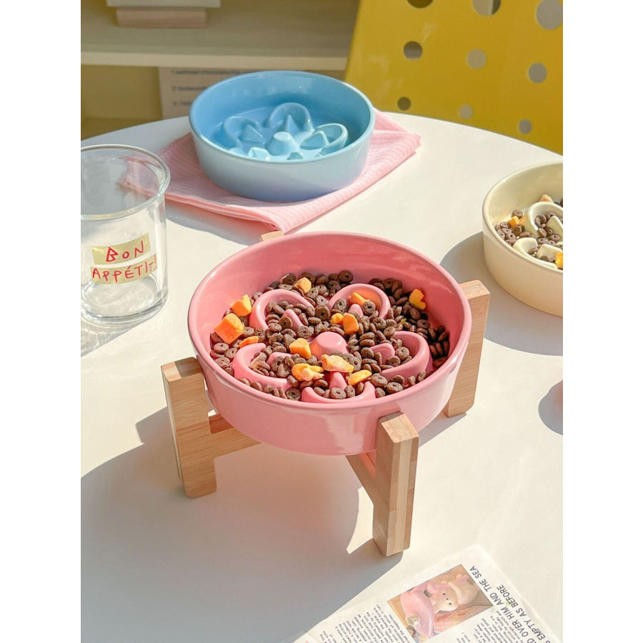 Flower-Shaped Slow Feeder Pet Bowl Apparel and Accessories