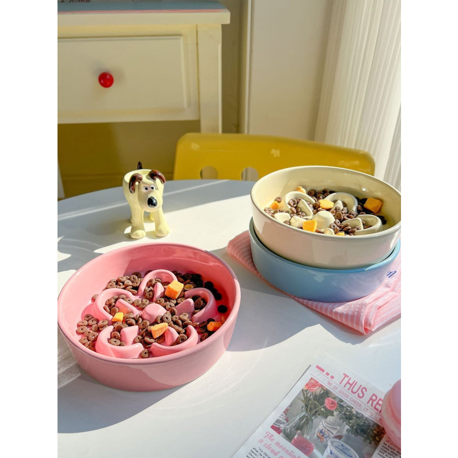 Flower-Shaped Slow Feeder Pet Bowl Apparel and Accessories