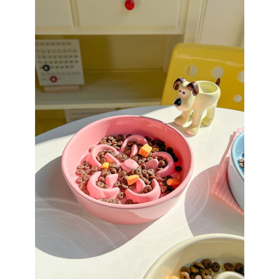Flower-Shaped Slow Feeder Pet Bowl Pink / ONESIZE Apparel and Accessories