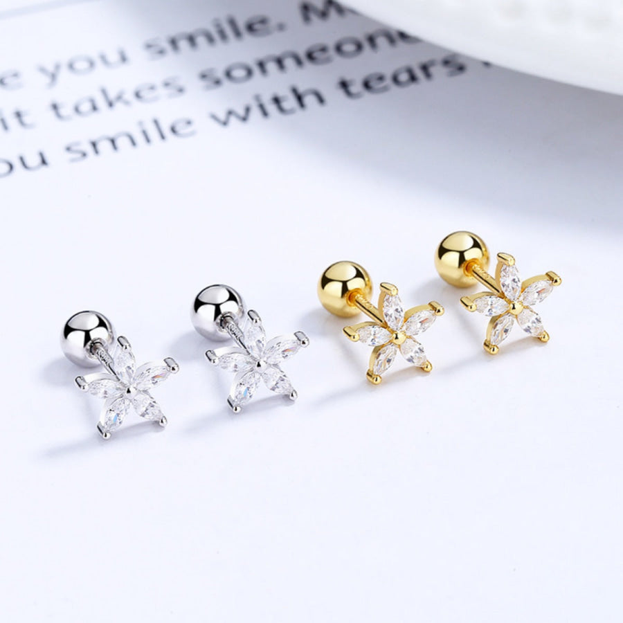 Flower Stud Earrings Apparel and Accessories