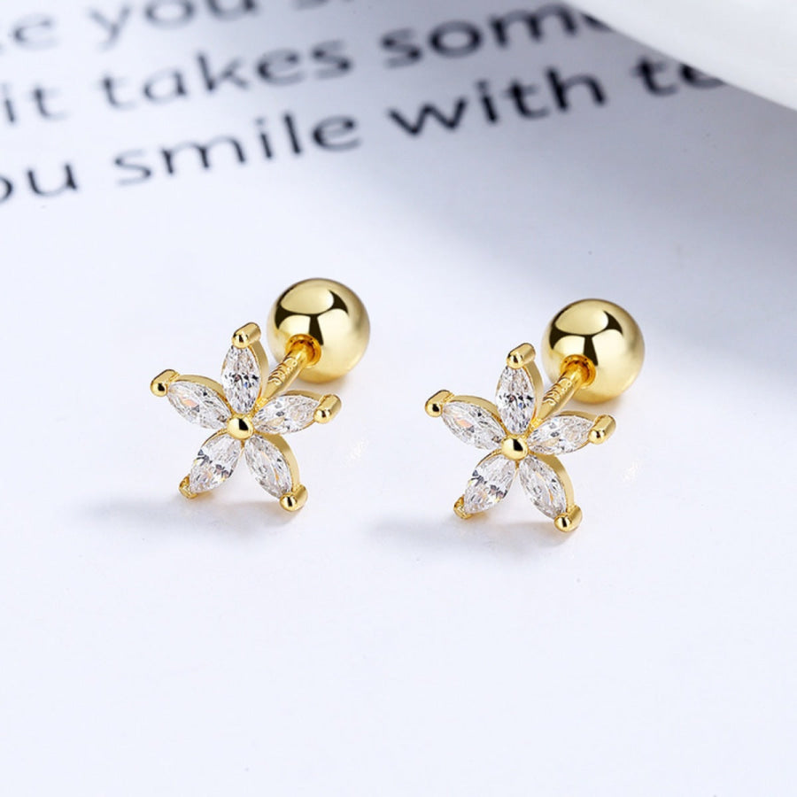 Flower Stud Earrings Apparel and Accessories