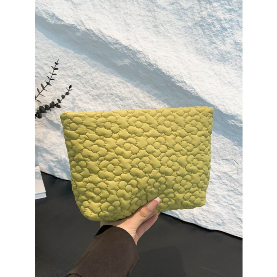 Flower Texture Polyester Clutch Apparel and Accessories