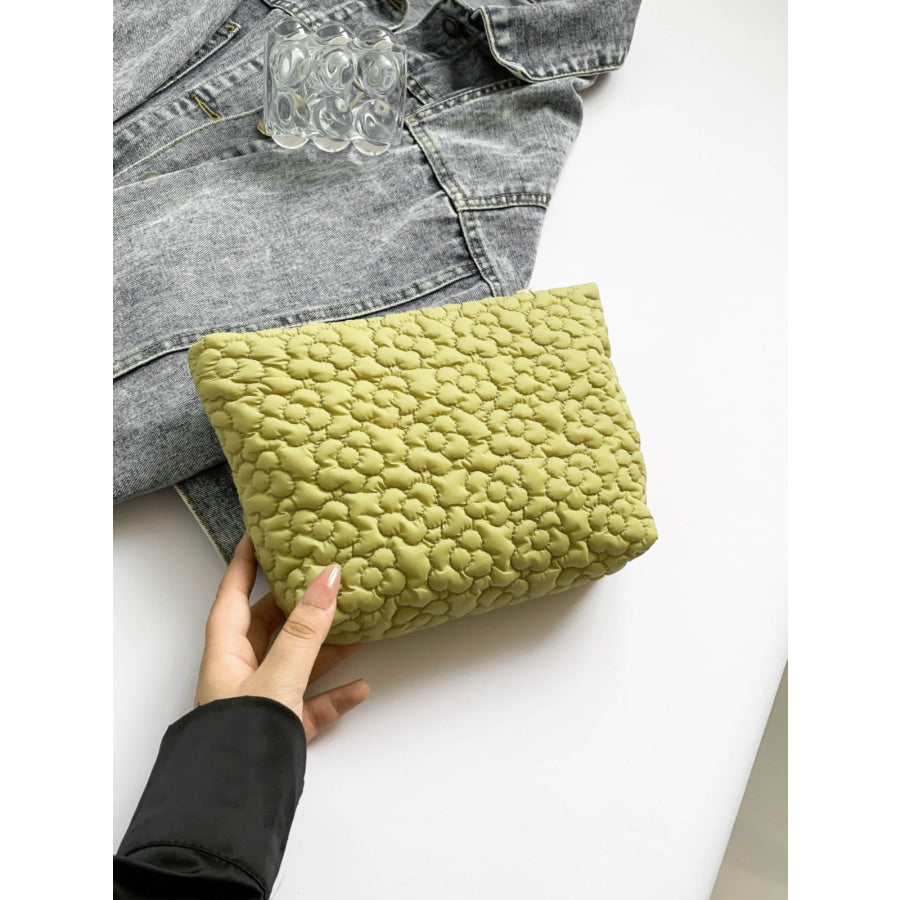 Flower Texture Polyester Clutch Apparel and Accessories