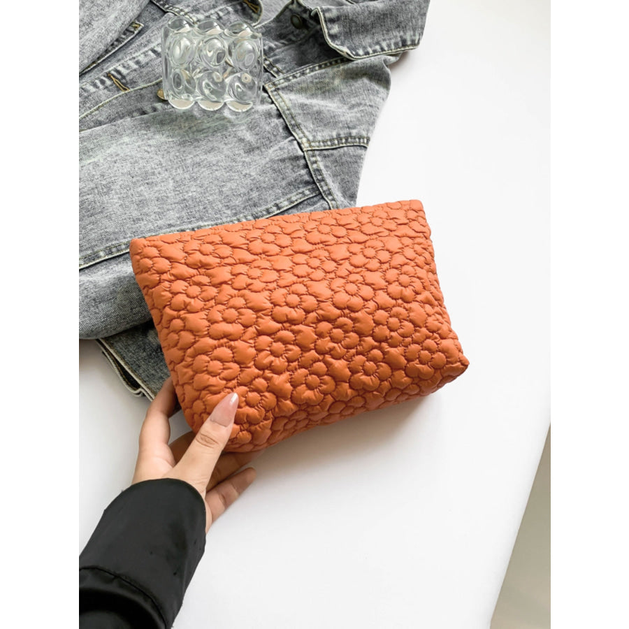 Flower Texture Polyester Clutch Apparel and Accessories