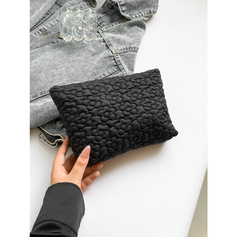 Flower Texture Polyester Clutch Apparel and Accessories