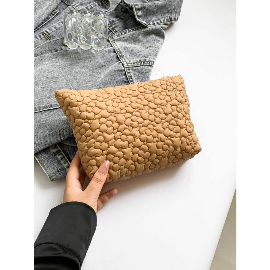 Flower Texture Polyester Clutch Apparel and Accessories