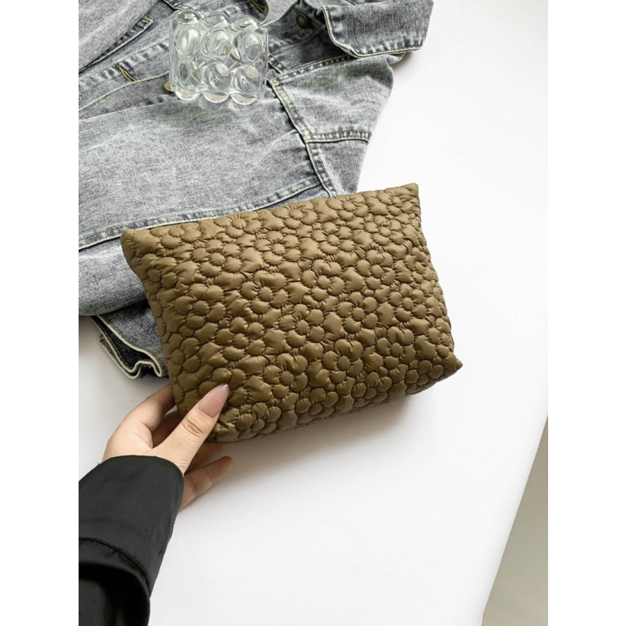 Flower Texture Polyester Clutch Apparel and Accessories