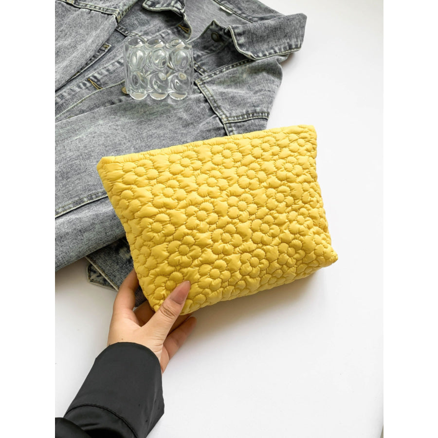 Flower Texture Polyester Clutch Apparel and Accessories