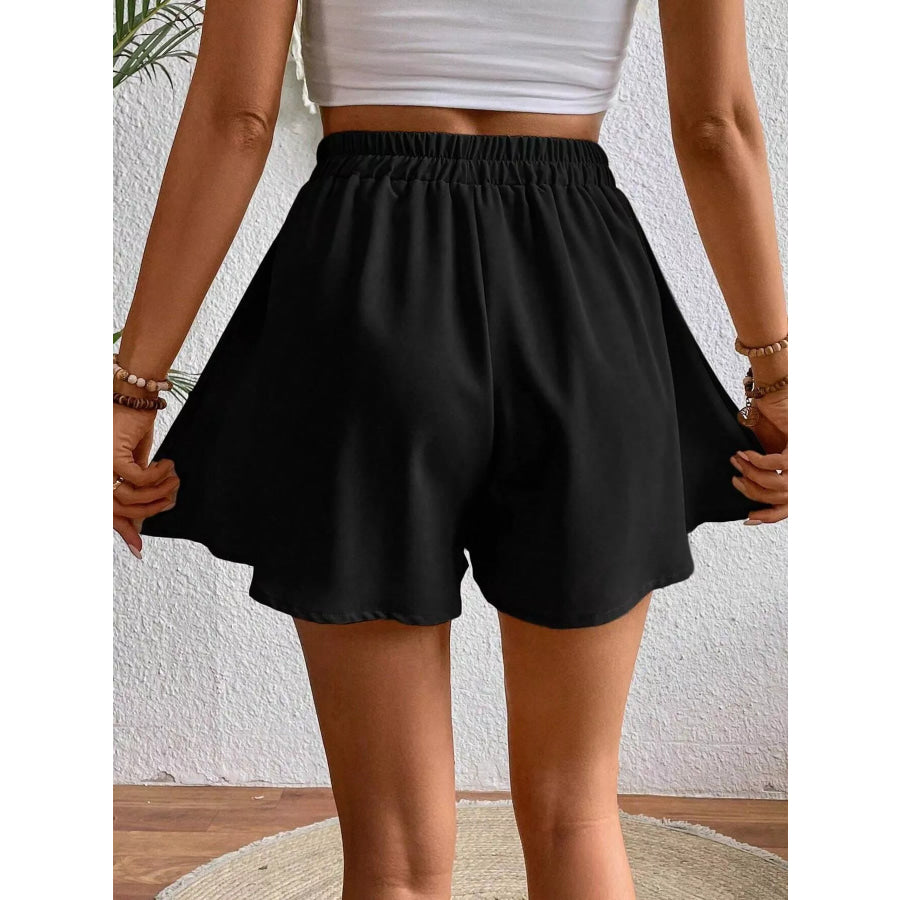 Flowy Drawstring Waist Shorts Apparel and Accessories