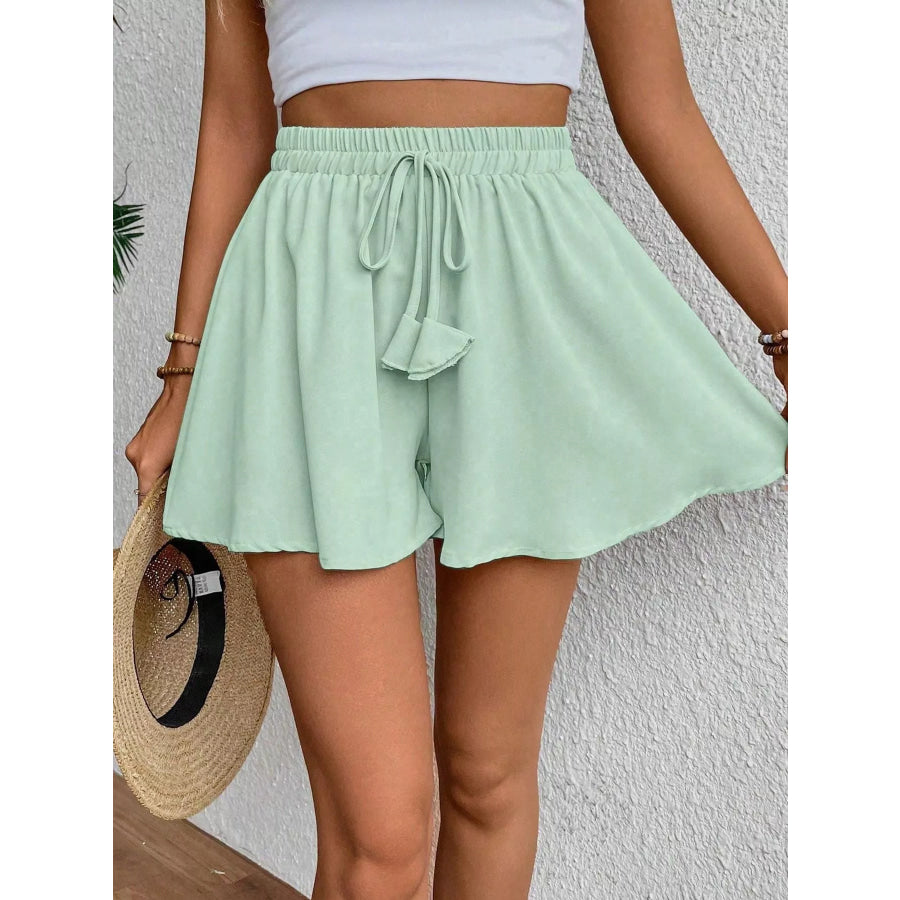 Flowy Drawstring Waist Shorts Apparel and Accessories
