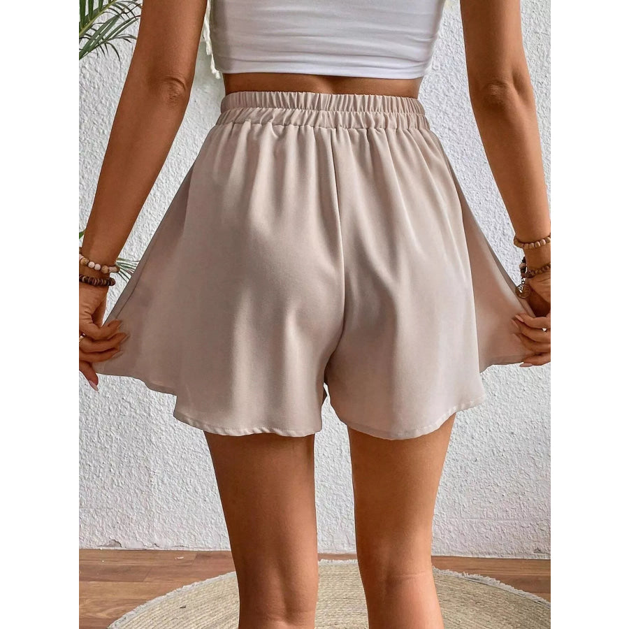 Flowy Drawstring Waist Shorts Apparel and Accessories