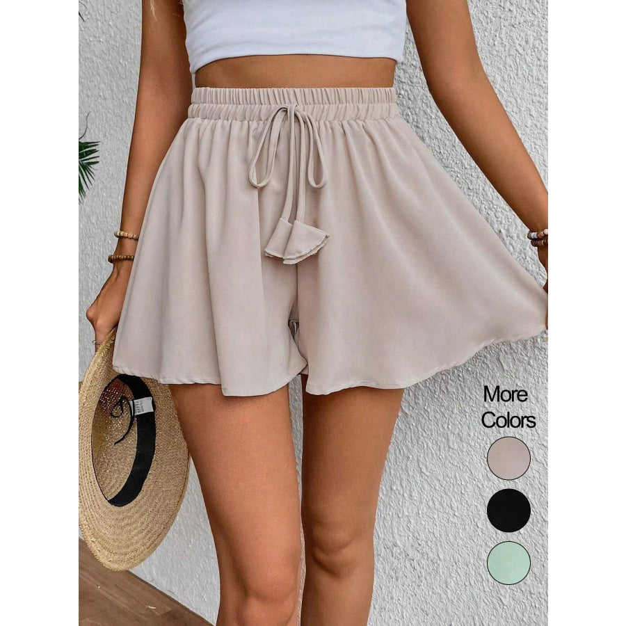 Flowy Drawstring Waist Shorts Apparel and Accessories