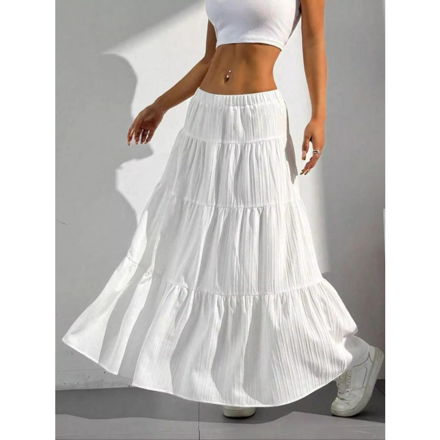 Flowy Tiered Maxi Skirt Apparel and Accessories