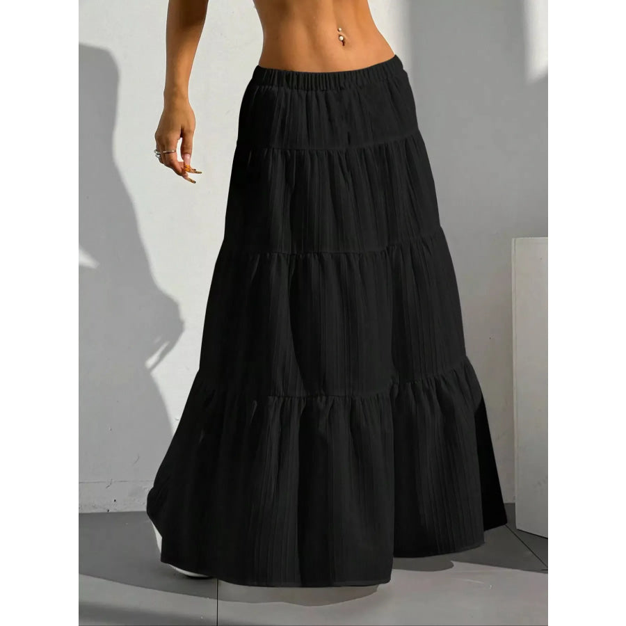 Flowy Tiered Maxi Skirt Apparel and Accessories