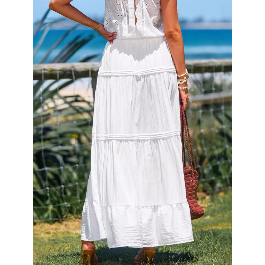 Flowy Tiered Maxi Skirt Apparel and Accessories