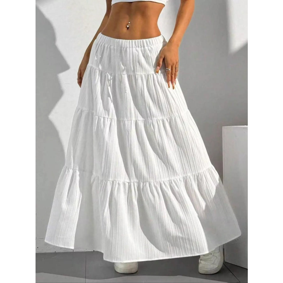 Flowy Tiered Maxi Skirt Apparel and Accessories