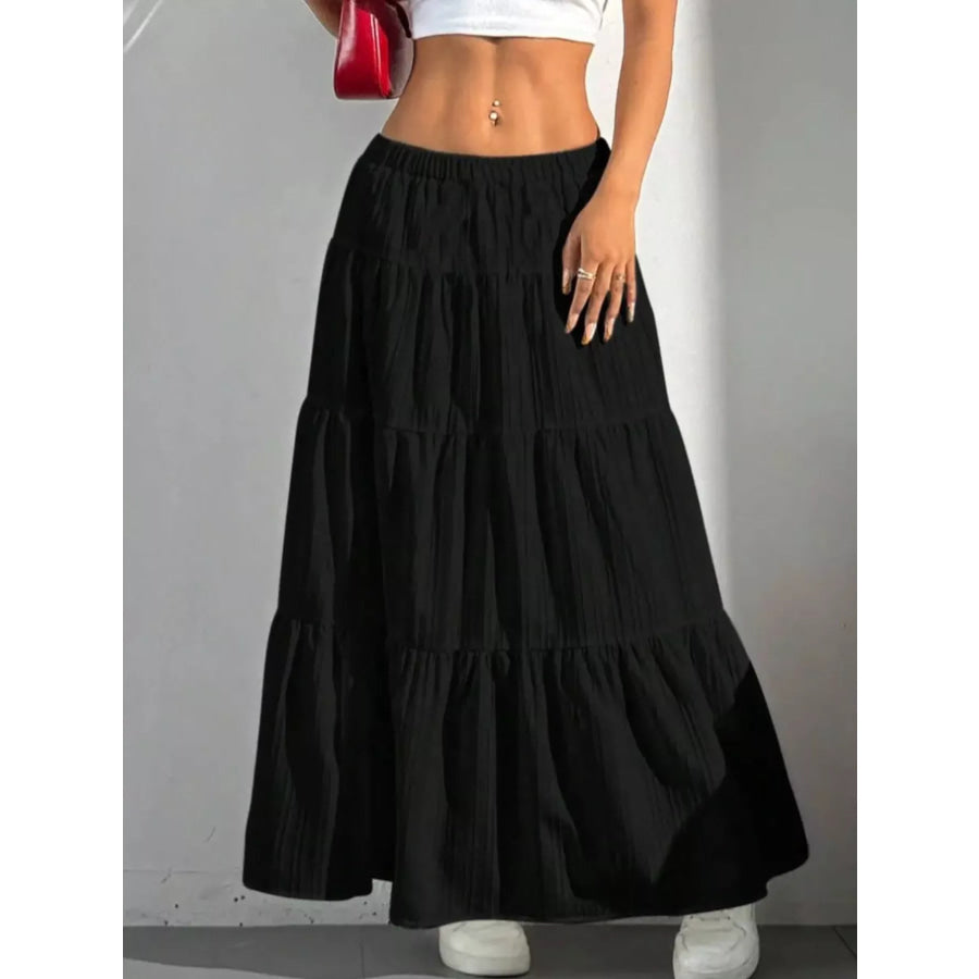 Flowy Tiered Maxi Skirt Apparel and Accessories